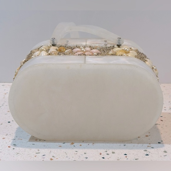 Vintage 1950’s Wilardy Marble Lucite Seashell Clutch‎ Purse - Picture 9 of 9